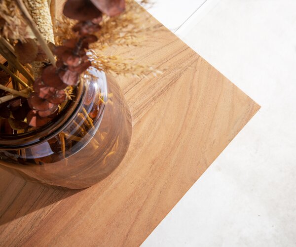 DELIFE Komoda Stonegrace 200 cm akácia prírodná 4 dvierka kamenná dyha podstava v tvare V