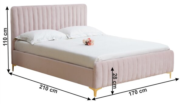 NovýNábytok.sk Manželská posteľ 160 cm Karilla (ružová) (s roštom). Vlastná spoľahlivá doprava až k Vám domov. 1017201