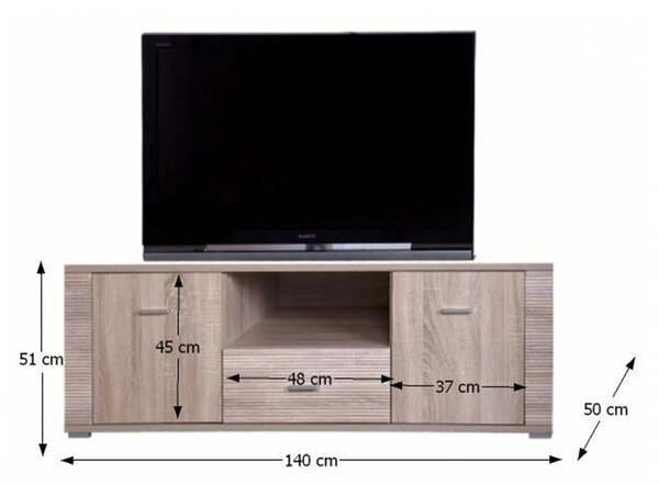 NovýNábytok.sk TV stolík/skrinka Gary Typ 13 2D1S. Vlastná spoľahlivá doprava až k Vám domov. 772100