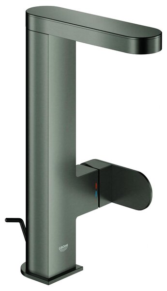Umývadlová batéria Grohe Waschtischarmatur Plus, veľkosť L, jednopáková, s výsuvnou výlevkou, povrchová úprava: kartáčovaný tmavošedý (Hard Graphite), 1 kus