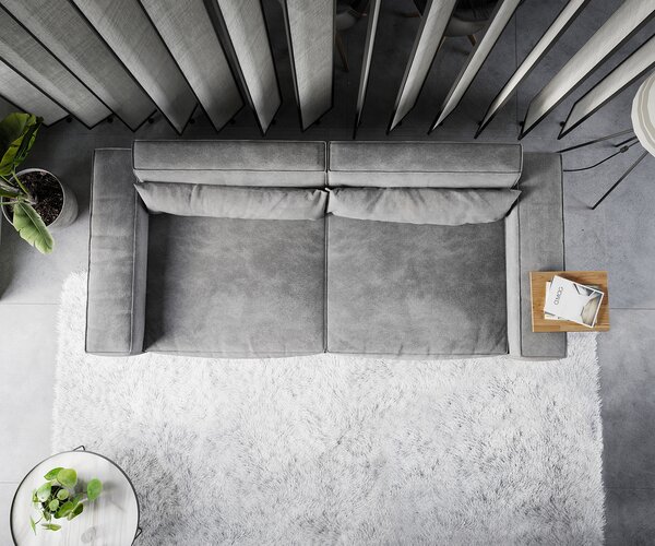 DELIFE Veľká pohovka Sirpio XL 270x130 cm mikrovlákno taupe