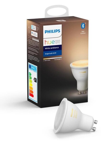 LED Stmievateľná žiarovka Philips Hue WHITE AMBIANCE 1xGU10/4,3W/230V 2200-6500K