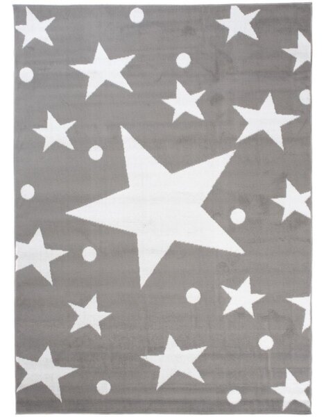 Kusový koberec PP Hviezdy šedý 140x200cm
