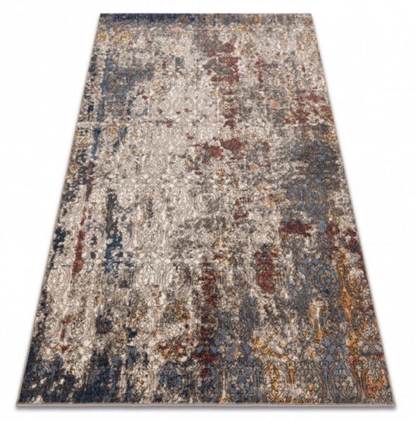 Vlnený kusový koberec Vintage béžovo modrý 80x150cm