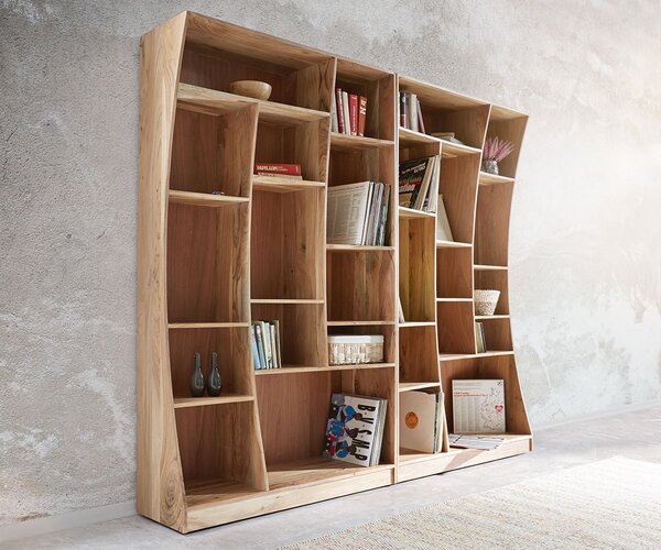 DELIFE Regál Live-Edge 120 cm akácia prírodná pravá