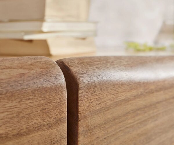 DELIFE Komoda Live-Edge 147 cm akácia prírodná 3 dvierka 3 zásuvky