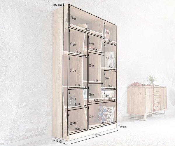 DELIFE Regál Live-Edge 120 cm akácia prírodná pravá