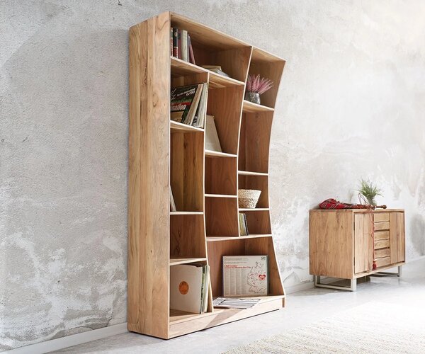 DELIFE Regál Live-Edge 120 cm akácia prírodná ľavá