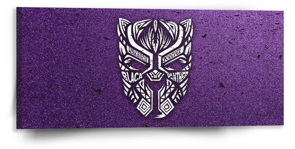 Sablio Obraz BLACK PANTHER wakanda forever Biely - 110x50 cm