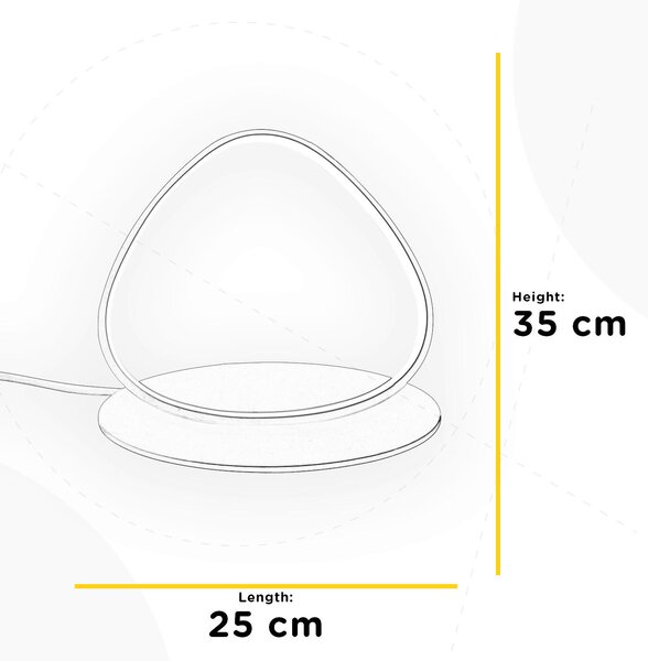 STOLNÁ LED LAMPA, 35/18/25 cm - Online Only bytové doplnky, Online Only