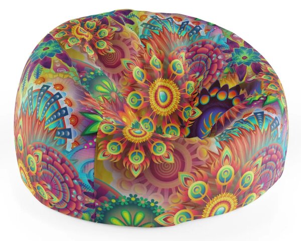 Sablio Sedací vak Cocoon Farebné obrazce - 75 x 45 x 35 cm