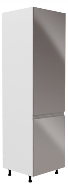 Kuchynská skrinka na vstavanú chladničku D60ZL Aurellia (biela + sivý lesk) (P). Vlastná spoľahlivá doprava až k Vám domov. 1015826