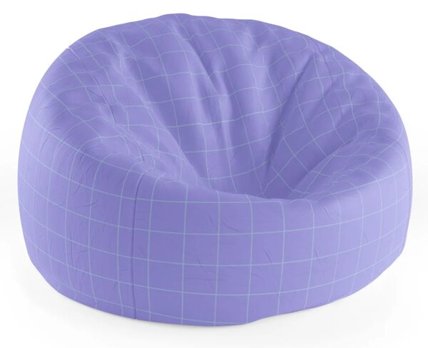 Sablio Sedací vak Cocoon Štvorcový vzor fialovej - 75 x 45 x 35 cm