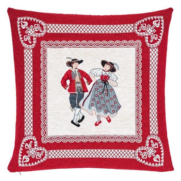 Gobelínová obliečka na vankúš Tanečníci Chenille IT119 Farba Viacfarebná Rozmery 42x42 cm