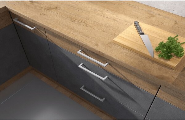 NovýNábytok.sk Potravinová kuchynská skrinka 60 DK-210 2F Velaga (sivá matná + dub lancelot). Vlastná spoľahlivá doprava až k Vám domov. 1015865