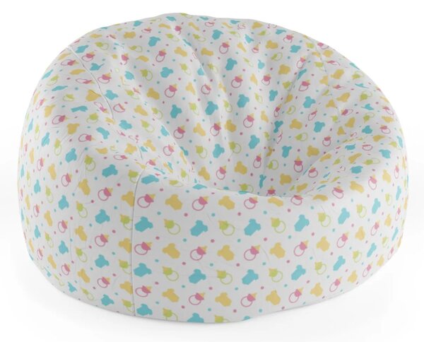 Sablio Sedací vak Cocoon Cumlíky a body - 75 x 45 x 35 cm