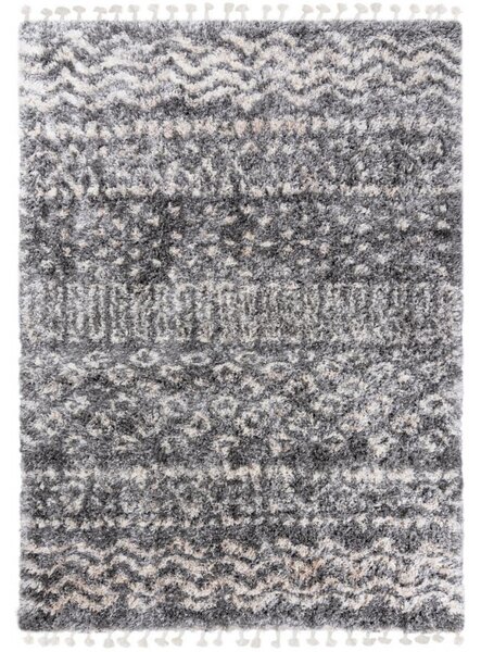 Kusový koberec shaggy Alsea tmavo sivý 2 120x170cm