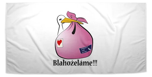 Sablio Uterák Blahoželáme!!! - 30x50 cm