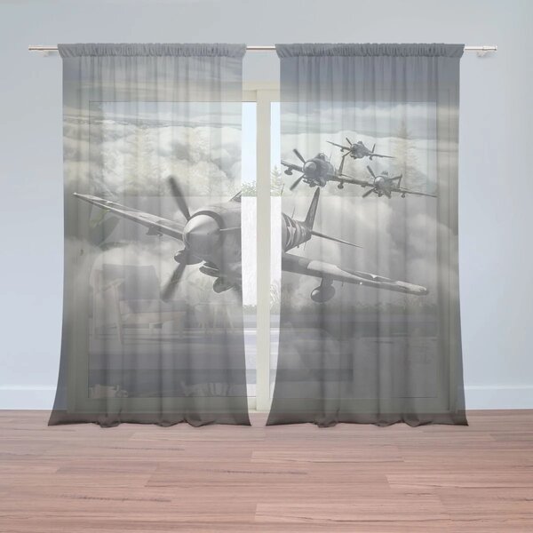Sablio Záclony Stíhacie lietadlá: 2ks 150x250cm