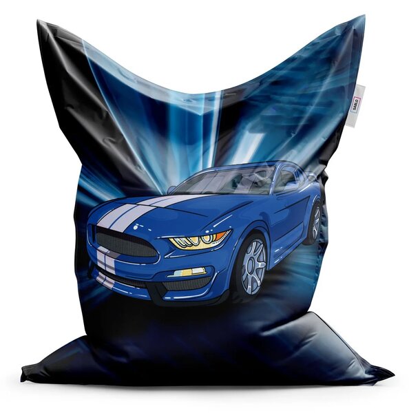 Sablio Sedací vak Mustang Modré pozadie - 150x100 cm