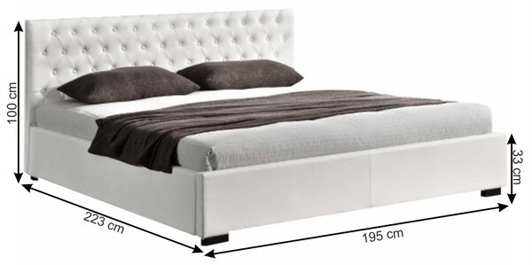 NovýNábytok.sk Manželská posteľ 180 cm Dorippa (s roštom a úl. priestorom). Vlastná spoľahlivá doprava až k Vám domov. 1015953