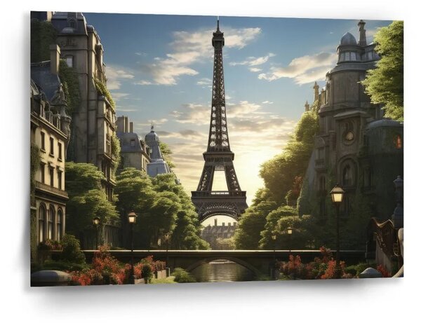 Sablio Obraz Paríž Eiffelova veža Art - 90x60 cm