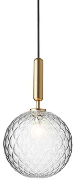 Nuura - Miira 1 Large Závěsná Lampa Brass/Optic Clear - Lampemesteren