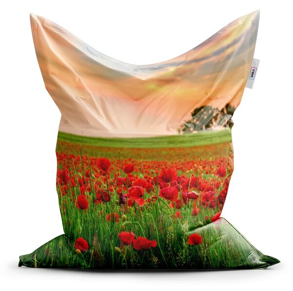 Sablio Sedací vak Pole vlčích makov 2 - 150x100 cm
