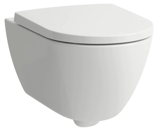 Kompletná sada podomietkovej toalety Laufen PRO X H866860, bez okrajového splachovania, s pomalým dovieraním (SoftClose), biela, 1 ks