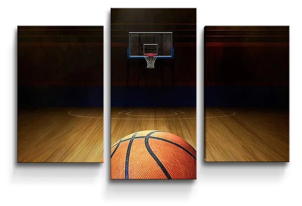 Sablio Obraz - 3-dílný Basketbal - 75x50 cm