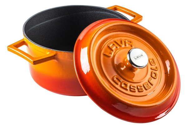 Hrnec Ø 24 cm, 4,5 l, liatinový, oranžový LAVA METAL LVYTC24K2OR