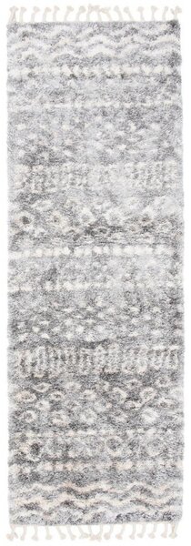 Kusový koberec shaggy Alsea sivý atyp 60x200cm
