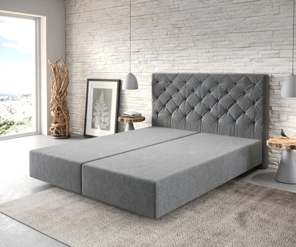 DELIFE Boxspring posteľ Dream-Great 160x200 cm mikrovlákno antracitová