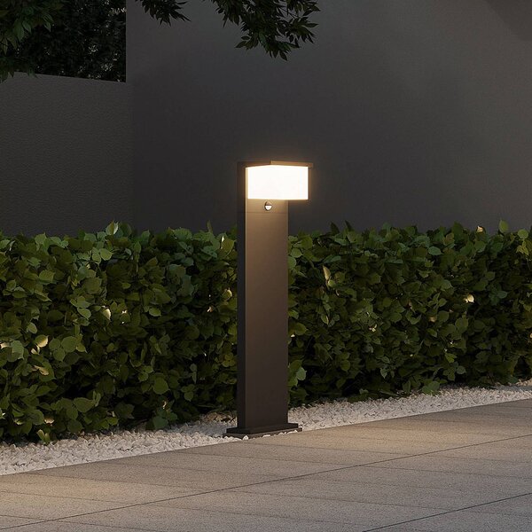Nestos LED svetlo na chodník so senzorom pohybu, IP54, Čierna, Hliník, Moderný, Osvetlenie príjazdovej cesty