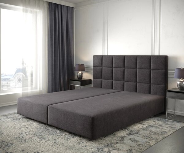 DELIFE Boxspring posteľ Dream-Fine 180×200 cm mikrovlákno čierna