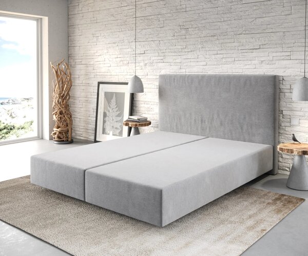 DELIFE Boxspring posteľ Dream-Well 160x200 cm mikrovlákno sivá