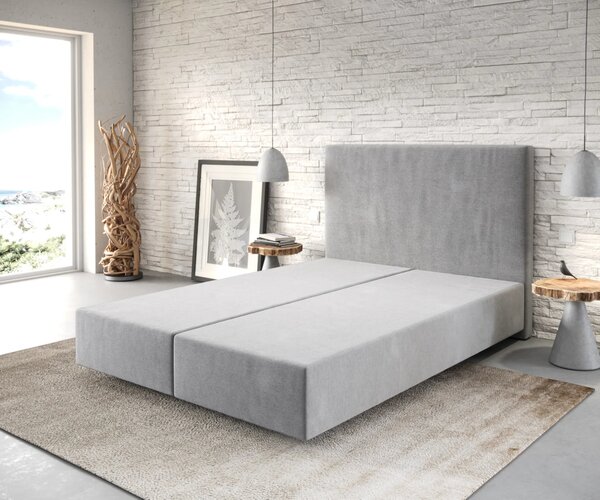DELIFE Boxspring posteľ Dream-Well 140x200 cm mikrovlákno sivá