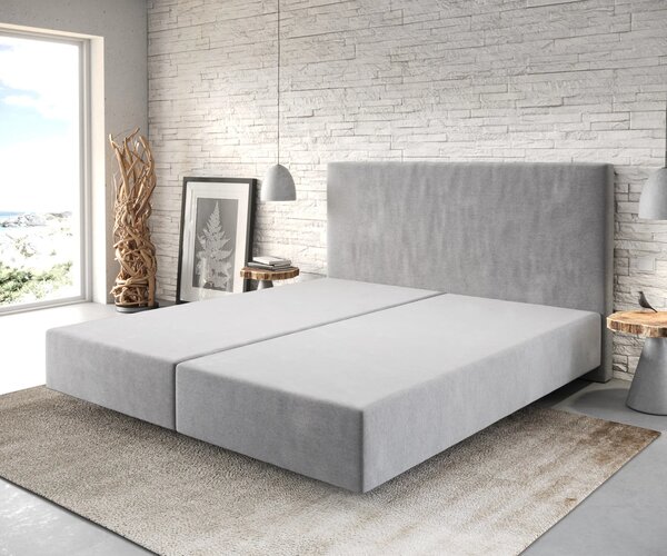 DELIFE Boxspring posteľ Dream-Well 180x200 cm mikrovlákno sivá