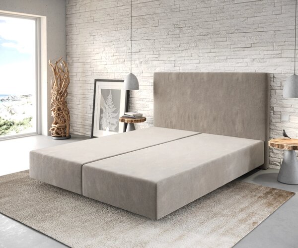 DELIFE Boxspring posteľ Dream-Well 160x200 cm mikrovlákno béžová