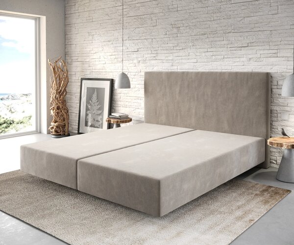 DELIFE Boxspring posteľ Dream-Well 180x200 cm mikrovlákno béžová