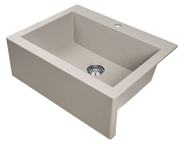 Laveo Komodo, 1-komorový granitový drez 586x490x221 mm, šedá, LAV-SBK_510A