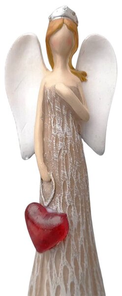 Anjel s príveskom srdce, 20 cm, polystón PRODEX 240103