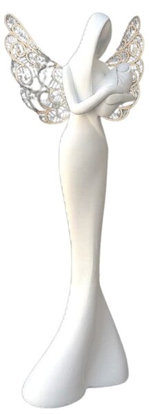 Anjel s dieťatkom, kovové krídla, 30 cm, polystón PRODEX 240087