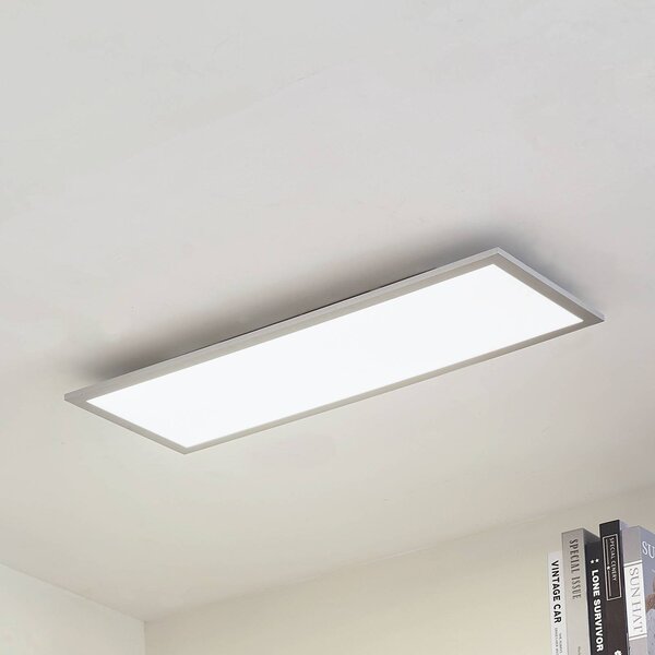 Arcchio LED panel Lyndra, 80 cm, strieborný, hliník, stmievateľný,, Hliník / sivá / zinok, Obývacia izba / jedáleň, Hliník, Moderný, Stropné svetlo