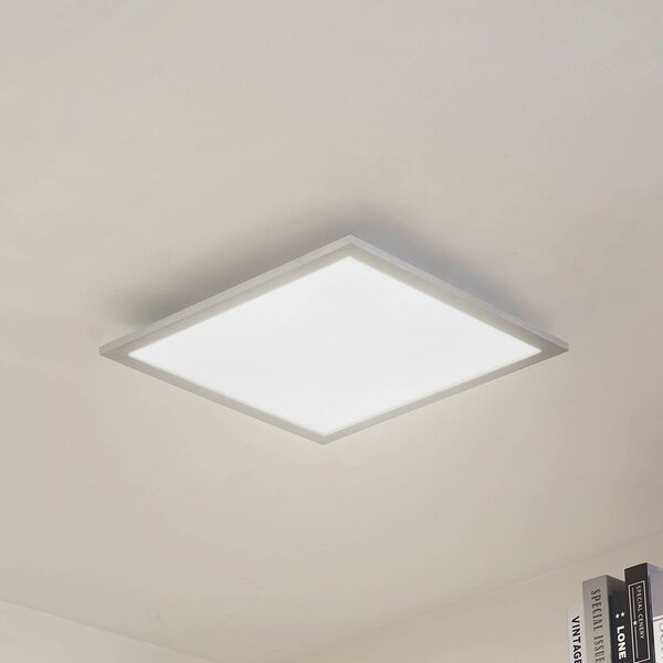Arcchio LED panel Lyndra, 40 cm, strieborný, hliník, stmievateľný,, Hliník / sivá / zinok, Obývacia izba / jedáleň, Hliník, Moderný, Stropné svetlo