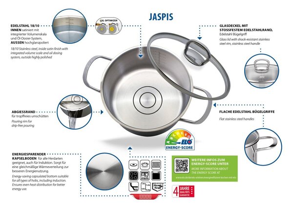 Jaspis Sada hrncov 5 ks, nerezové ELO 90835