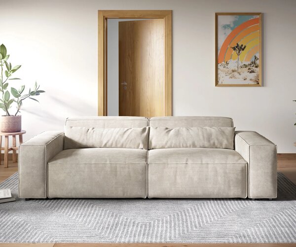 DELIFE Veľká pohovka Sirpio XL 270x130 cm manšester béžová