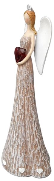 Anjel so svietiacim srdcom v dlaniach, 25 cm, polyston PRODEX KH21B8287
