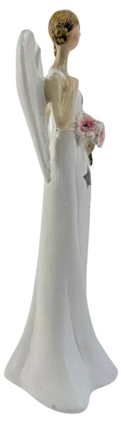 Anjel svietiaci s kvetom a rukou na hrudi, 26 cm, polyston PRODEX KH21B792226B