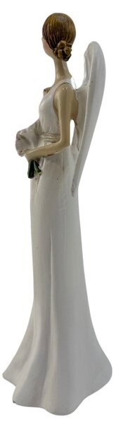 Anjel svietiaci s kvetom a rukou na hrudi, 26 cm, polyston PRODEX KH21B792226B